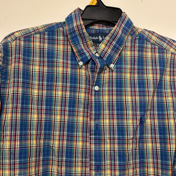 Ralph Lauren Men's Blue Plaid Shirt - Picture 4 of 4